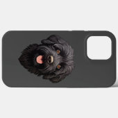 Coques Case-Mate iPhone Labradoodle Chien noir (Verso (horizontal))