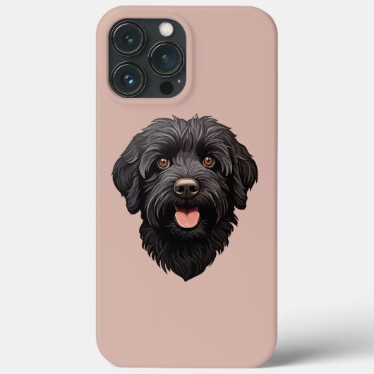 Coques Case-Mate iPhone Labradoodle Chien Noir (Verso)