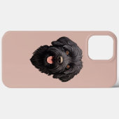 Coques Case-Mate iPhone Labradoodle Chien Noir (Verso (horizontal))