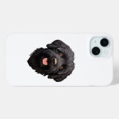 Coques Case-Mate iPhone Labradoodle Chien noir (Verso (horizontal))
