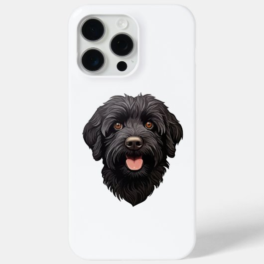 Coques Case-Mate iPhone Labradoodle Chien noir (Verso)