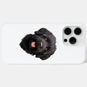 Coques Case-Mate iPhone Labradoodle Chien noir (Verso (horizontal))
