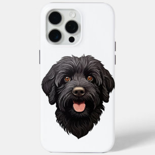 Coque iPhone 15 Pro Max Labradoodle Chien Noir