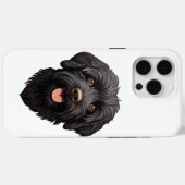 Coques Case-Mate iPhone Labradoodle Chien Noir (Verso (horizontal))
