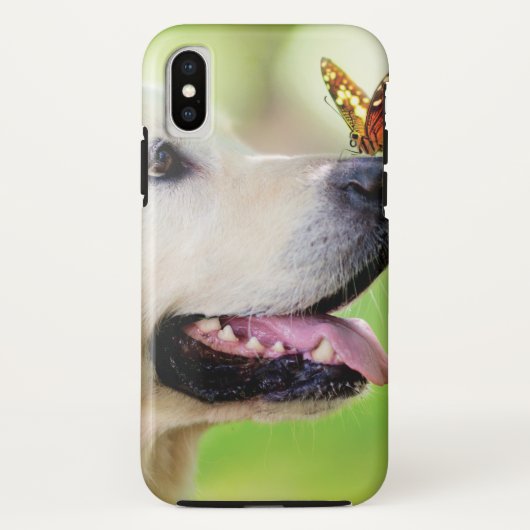 Coques Case-Mate iPhone Labrador And Butterfly Throw Pillow (Dos)