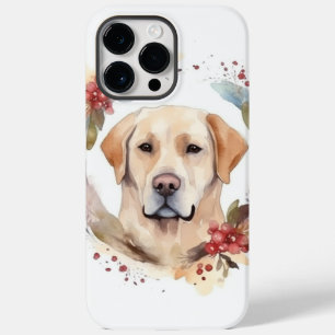 Coque Pour Pour iPhone 14 Pro Max Labrador Christmas Wreath Festive Pup