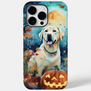 Coque Pour Pour iPhone 14 Pro Max Labrador Halloween avec citrouilles effrayant