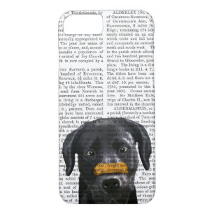 Coque iPhone 8/7 Labrador noir avec os sur le nez