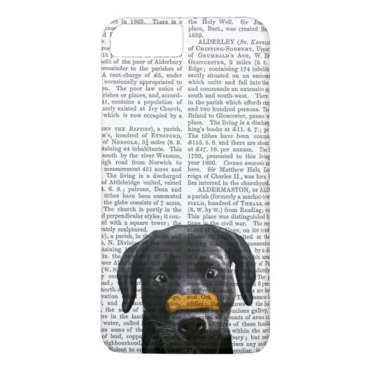Coques Case-Mate iPhone Labrador noir avec os sur le nez (Dos)