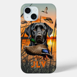 Coque Pour iPhone 15 Labrador Retriever Chasse au canard