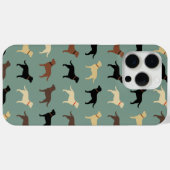 Coques Case-Mate iPhone Labrador Retriever Chien Silhouettes Laboratoires  (Verso (horizontal))