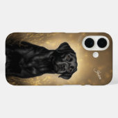 Coques Case-Mate iPhone Labrador Retriever Lab noir Personnalisé (Verso (horizontal))