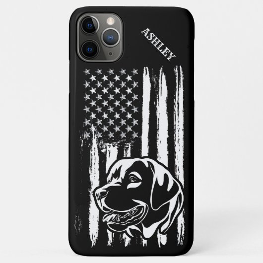 Coques Case-Mate iPhone Labrador Retriever Patriote Américain Drapeau USA (Dos)