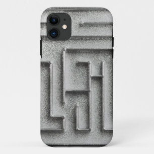 Coque iPhone 11 Labyrinthe argenté
