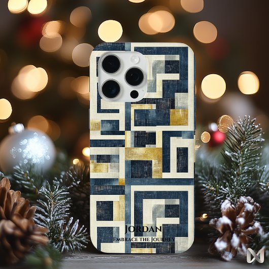 Coques Case-Mate iPhone Labyrinthe Géométrique Moderne – Élégance Texturée