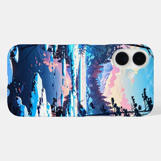 Coques Case-Mate iPhone Lac d'hiver gelé (Verso (horizontal))