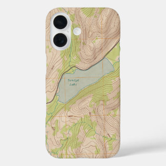 Coques iPhone 16 Lac Tenaya, Yosemite Carte topographique