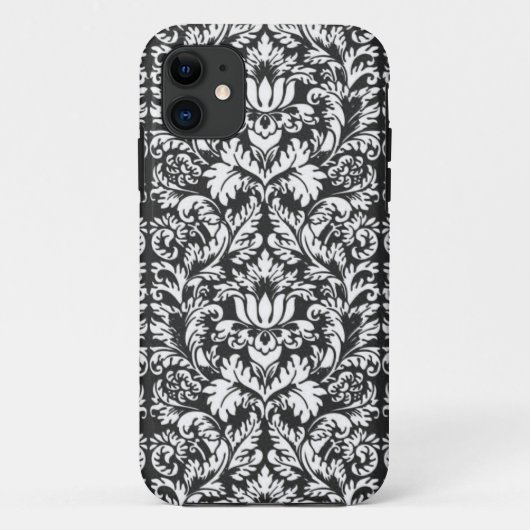 Coques Case-Mate iPhone Lace noir blanc Damas Brocade (Dos)
