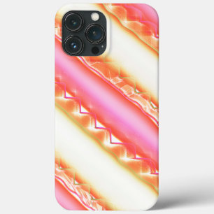 Case-Mate iPhone Case Lacelike sur de larges rayures dans soyeux rose à