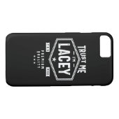 Coques Case-Mate iPhone Lacey Nom personnalisé Anniversaire (Dos (Horizontal))