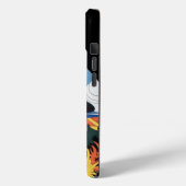 Coques Case-Mate iPhone Lady avec Fleurs Chrysanthemum, Noir (Verso / Gauche)