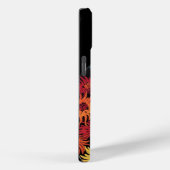 Coques Case-Mate iPhone Lady avec Fleurs Chrysanthemum, Noir (Verso / Droite)