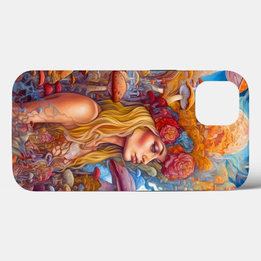 Coques Case-Mate iPhone Lady Et Champignons Surreal Imaginaire Art (Verso (horizontal))
