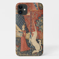 Lady Et La Licorne Moyen Age Tapisserie Vintage