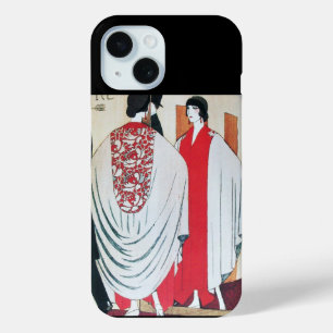 Coque Pour iPhone 15 LADY IN THE MIRROR Art Deco Beauty Fashion