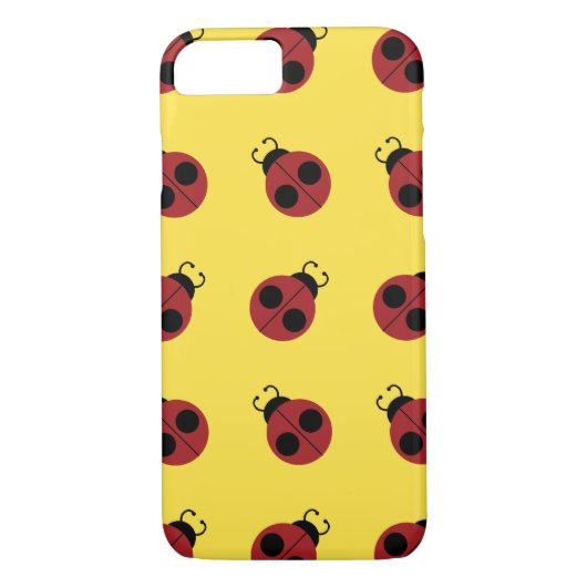 Coques Case-Mate iPhone Ladybug 60s rétro cool rouge jaune (Dos)