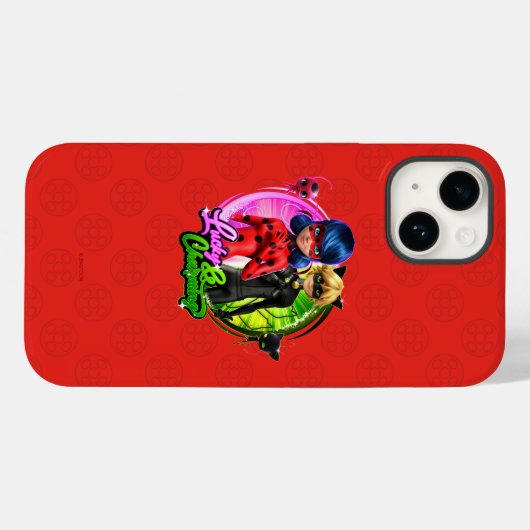 Coques Case-Mate iPhone Ladybug & Cat Noir | Lucky & Charming (Verso (horizontal))