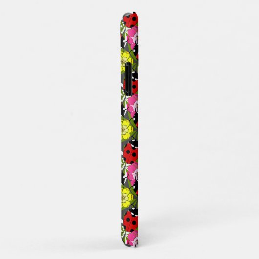 Coques Case-Mate iPhone Ladybug et fleurs Nature Imprimer (Dos/Droite)