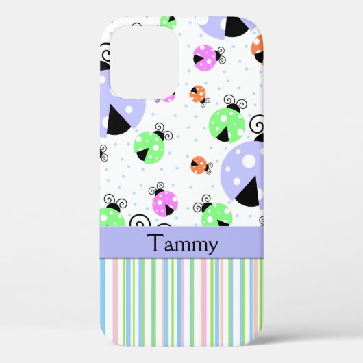 Coques Case-Mate iPhone Ladybugs colorés (Verso)