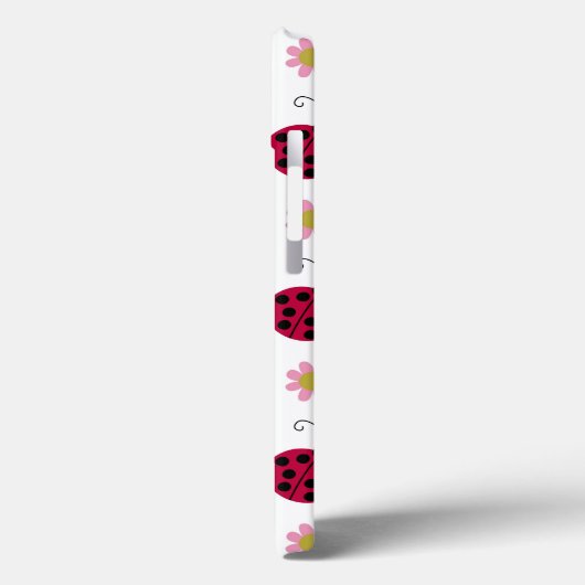 Coques Case-Mate iPhone Ladybugs et fleurs (Verso / Gauche)