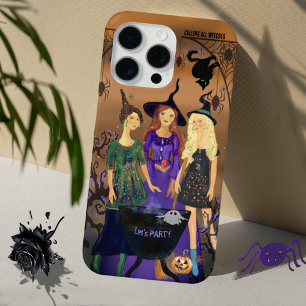 Coque iPhone 15 Pro Max L'affaire téléphonique Éffrayante Halloween Witche