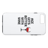 Coques Case-Mate iPhone L'Âge S'Améliore Avec Le Vin (Dos (Horizontal))