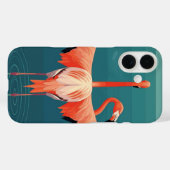 Coques Case-Mate iPhone Lagon du Flamant rose tropical (Verso (horizontal))