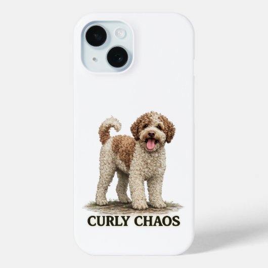Coques Case-Mate iPhone Lagotto Romagnolo Curly Chaos (Verso)