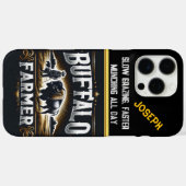 Coques Case-Mate iPhone L'agriculteur s'occupe de son bison (Verso (horizontal))