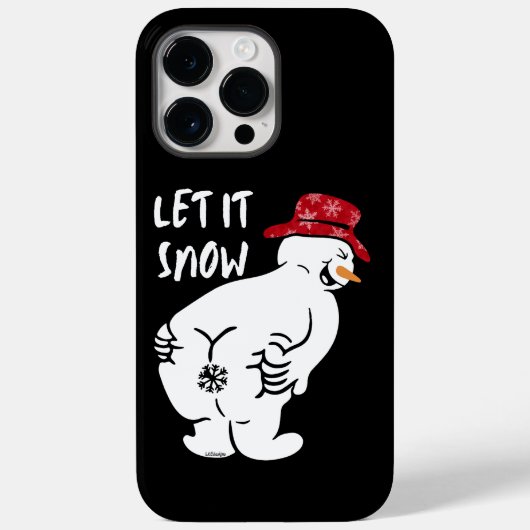 Coques Case-Mate iPhone LAISSER NEIGE drôle bonhomme de neige (Verso)