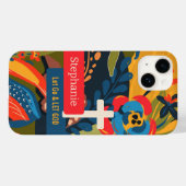 Coques Case-Mate iPhone Laissez Dieu Abstrait Floral (Verso (horizontal))