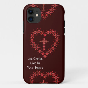 COQUES POUR iPhone LAISSEZ LE CHRIST VIVRE À VOTRE COEUR
