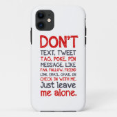 Coques Case-Mate iPhone Laissez-moi seul (Dos)