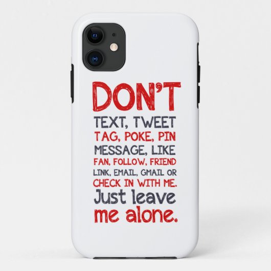 Coques Case-Mate iPhone Laissez-moi seul (Dos)