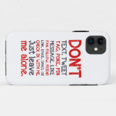 Coques Case-Mate iPhone Laissez-moi seul (Dos (Horizontal))