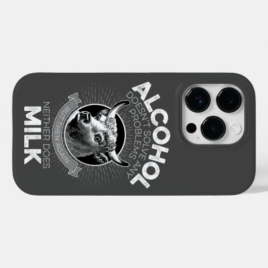 Coques Case-Mate iPhone L'alcool contre le lait (Verso (horizontal))