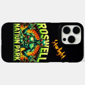 Coques Case-Mate iPhone L'Alien de Roswell Encounter Park attend ! (Verso (horizontal))