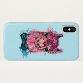 Coques Case-Mate iPhone Lama rose mignon (Dos (Horizontal))