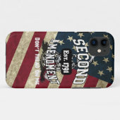 Coques Case-Mate iPhone L'amendement de drapeau américain deuxièmes ne (Dos (Horizontal))
