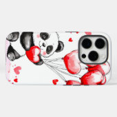 Coques Case-Mate iPhone L'amour du Panda de ballon dans l'air (Verso (horizontal))
